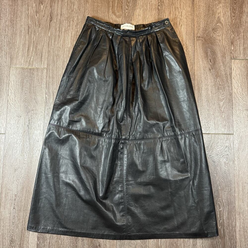 JH Collectibles Vintage Leather Maxi Skirt Retro 80s 90s Boho Gothic